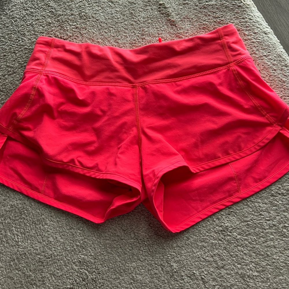 Hot pink LuLulemon speed shorts